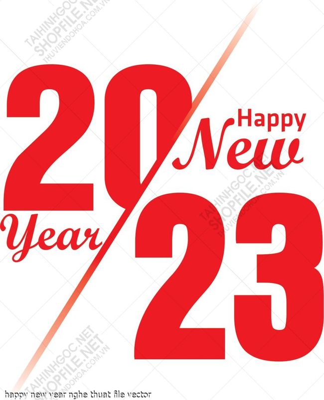 happy new year nghe thuat file vector